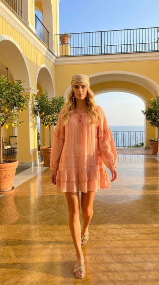 Athena Dress Gauze Bubblegum