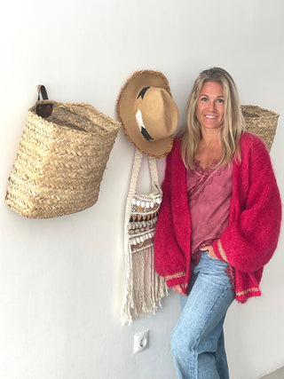 Princess Mohair Cardigan Dark Red