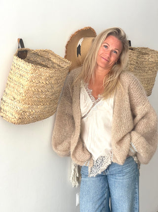 Princess Mohair Cardigan Beige