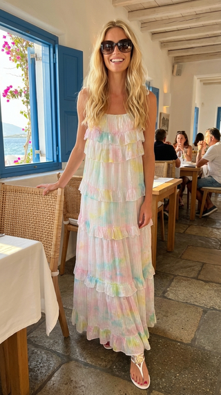 Cinderella Dress Tie-Dye Gold Line