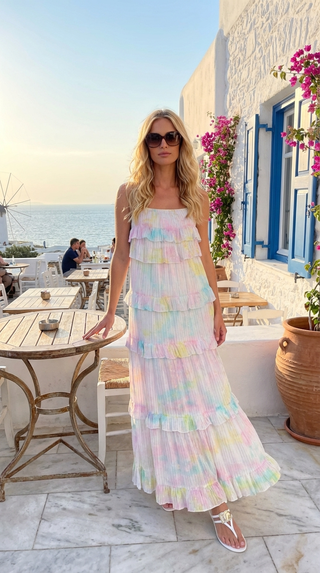 Cinderella Dress Tie-Dye Gold Line