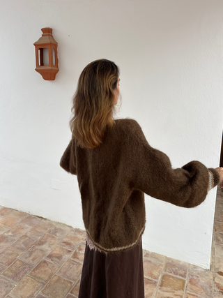 Princess Mohair Cardigan - Marrone