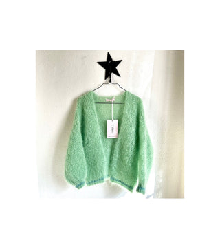 Mini Princess Mohair Cardigan - Verdino