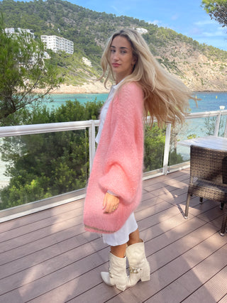 Princess Mohair Cardigan - Peach